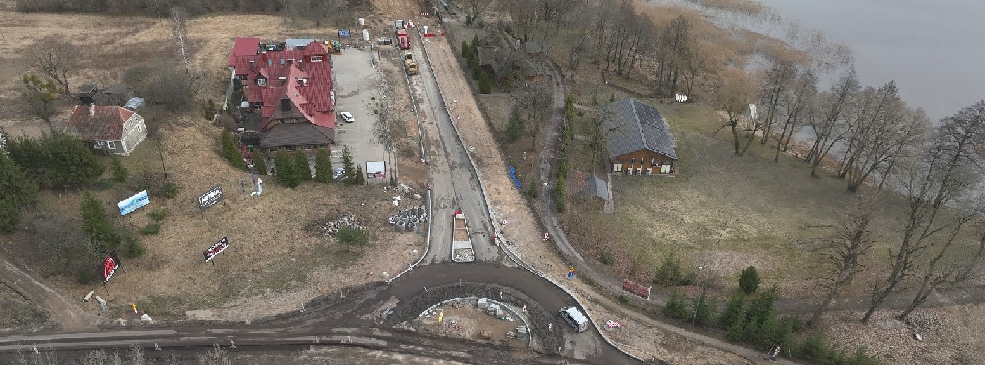 Przebudowa drogi Bakałarzewo – Olecko. Jeszcze trochę cierpliwości [zdjęcia]