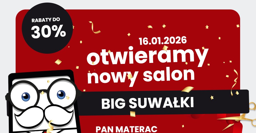 Wielkie otwarcie salonu Pan Materac w Suwałkach!